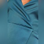 Lulus What a Stunner Dark Teal Blue Asymmetrical Mini Dress Size Large L NWT Photo 7