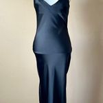 Topshop  | Black Satin Maxi Slip Dress Sz 2 Photo 1