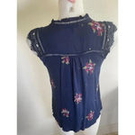 Women's‎ Pale Sky Blue Floral Embroidered Sleeveless Top Size S Stitch Fix 0072 Photo 6