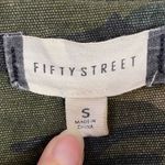 Fifty Street Green Camo Leather Sleeve Jacket Photo 6