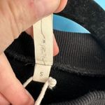 Nap Women's Loungewear Terry Cropped Boxy Drawstring Hem Sweatshirt Black Small Photo 6