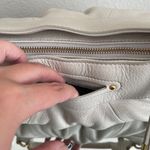 B Makowsky B. MAKOWSKY Ivory White Supple Pebbled Leather Slouchy Hobo Shoulder Bag Purse Photo 2