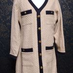 Spartina 449 Chic Cream and Black Buttoned Dress Photo 1
