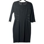 Adrianna Papell  Dress Womens 4 Black Structured Lace Evening Dress Formal‎ Event Photo 1