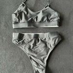 emma bling trim high waist swimsuits set black Size L Photo 5