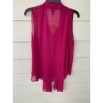 6th & Lane Fuschia Transparent Blouse size 16 Junior Pink Photo 2