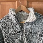 Altar'd State Altar’d State Small Wubby Teddy Sherpa Quarter Zip Pullover Jacket Gray S Photo 1