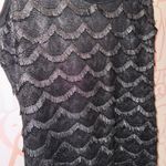 Guess  Adelaide bodycon fringe black and silver metalic coctail dress Photo 1