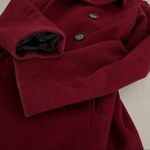 Calvin Klein  Peacoat Double Breasted Burgundy Red Wool Blend Size Small Fit Photo 8