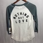 Spiritual Gangster NWT 3/4 sleeve Graphic Tee White and Gray SIze XS Photo 1