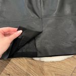 Philippe Adec Moto Leather Skirt Size 4 Black Photo 3
