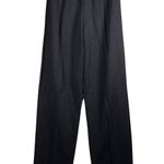 Dylani Knitwear Pants Womens S Black High Waist Wide Leg Pull On Minimalist Photo 0