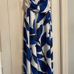 Blue Floral One Shoulder Dress Photo 1