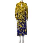 Proenza Schouler NWT. $1390 Degrade Floral Long Sleeve Dress Sz 2 yellow blue Photo 8