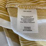 BP  Yellow & White Striped Button Down Blouse Photo 7