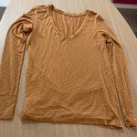 American Eagle  Soft & Sexy Slub V Neck XS Xtra Small Long Sleeve T Shirt Brown Photo 0