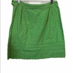 Bandolino  100% cotton green eyelet size 6 skirt. Photo 1