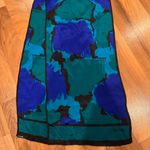Bill Blass  blue and green scarf accessory classic vintage‎ Photo 0