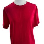 Vintage Kasper Blouse 10 Red 100% Silk Pleated Front Classic 90s Career Top Photo 0
