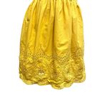 Abercrombie & Fitch  Retro Eyelet Halter Sleeveless Mini Dress Yellow size Large Photo 2
