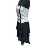 Jessica McClintock Vintage  Formal Prom Dress Size‎ 10 Black & Grey Made In USA Photo 3