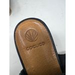 Coclico Oohlala Natural Wood Heel Black Leather Slide Sandals 37 Size 6.5 Photo 7