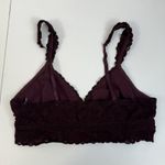 Aerie  Lace L Large Bralette Bra Wireless Maroon Pullover Lined Wire Free Photo 3