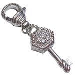Judith Ripka  Sterling Silver Key Pendant Charm Photo 0