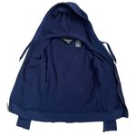 Norma Kamali Navy Blue Raw Hem Zip Hoodie Sweats Jacket Photo 6