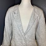 Marella jewel neckline jacket w embossed detailing Gray Size 6 Photo 2