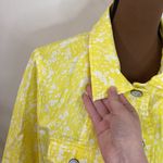 CAbi yellow floral print light cotton blend utility cargo field jacket size S Photo 6
