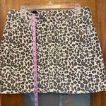 American Eagle Leopard Print Super Stretch Corduroy Mini Skirt- 8 long Photo 8