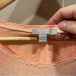 Cute ombre starburst sun goddess linen flowy top short sleeve Pure Collection Orange Size M Photo 3