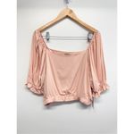 1. State 1.‎ State Square Neck Puff Sleeve Size Large Cropped Top Spanish Villa NWT Photo 1