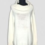 Poof! On The Road oversized Sweater Dress Cowl Neck Open Back Bow Cream sz S Photo 1