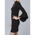White House | Black Market  Dress Womens XS   Black Cut Out Flounce Sleeve Shift Photo 1