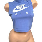 Nike  Air mock neck tank small sleeveless T-shirt purple workout active crop top Photo 0