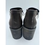 No Boundaries  Y2K Brown Zip Front Chunky Heel Platform‎ Ankle Boots Size 8 Photo 4