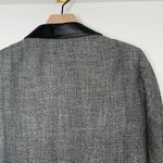 Jenni Kayne  Dark Gray Blazer Lamb Leather Button Closure Womens Medium Photo 8