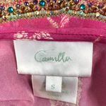 Camilla Silk Crystal Embellish Rufle Assym Wrap Dress Rainbow Rhythm Luxury Rare Photo 12