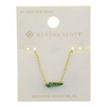 Kendra Scott  Indie Pendant Necklace 14K Gold Over Brass Teal Glass Photo 1