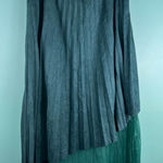 Jealous Tomato Teal Pleated Asymmetrical Skirt L | Mesh Layered Midi High Low He Photo 0