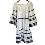 Lisa Marie Fernandez Women's Ric Rac Flare Sleeve Linen Blend Dress Size XS Black Photo 1