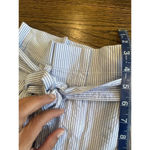 J.Crew Sack Style shorts Size 4 tie belt Blue & White Pin Stripes 1094 Photo 4