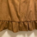 J. Crew Factory Brown Faux Suede Ruffle Hem Mini Skirt Size 10 New With Tag Photo 5