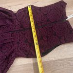Alice + Olivia $598 Alice Olivia Midi Lace Dress Plum Black Size 6 NWT, Party Holiday Night Out Photo 6