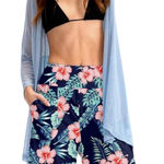 NWT Viordia 9" High Waisted Long Swim Board Swim Shorts with Pockets Blue Size L Photo 0