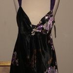 Jones New York Black and purple floral slip dress Photo 0