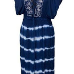 Exist #122  boho navy and white tie dye maxi dress Photo 0