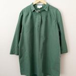 TUCKERNUCK POMANDER PLACE | Green Polly Oxford Shirt Dress Collared | Size XXL Photo 1